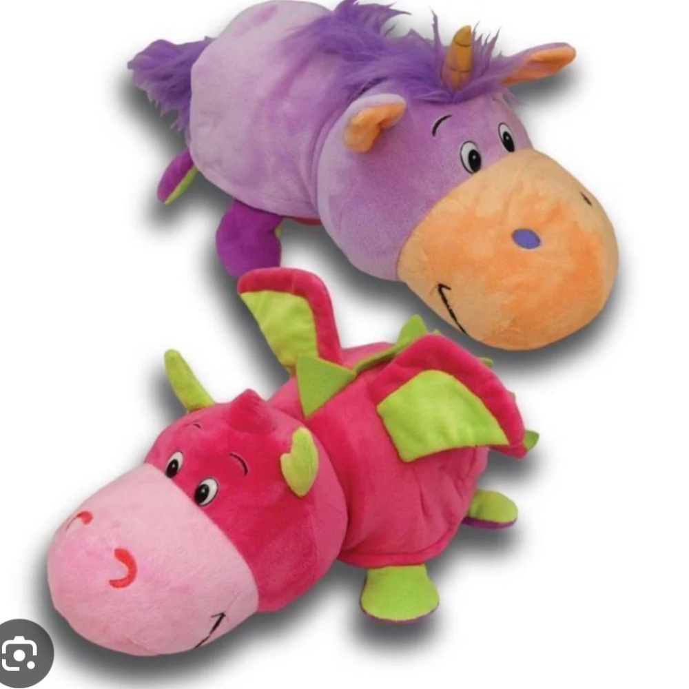 Adorable Dragon / Unicorn Flipazoo Plush Toy